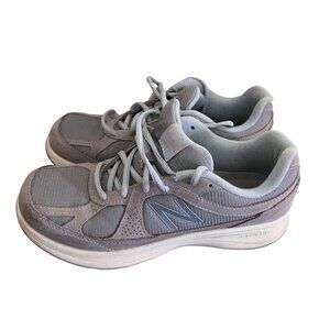 New Balance Womens 813 Walking Shoes Light Gray/Blue Size 9  Suede WW877SB